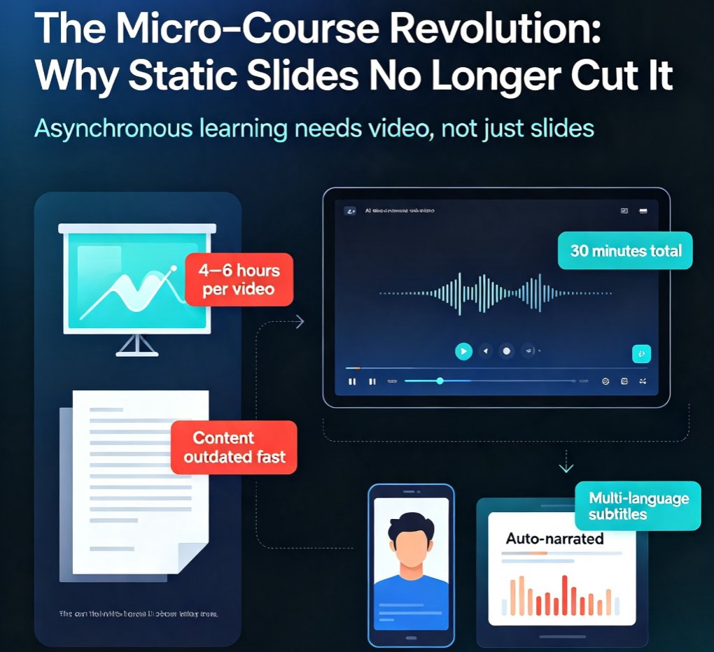 From Static Slides to Interactive Micro-Courses: AI Narration Transforms Training