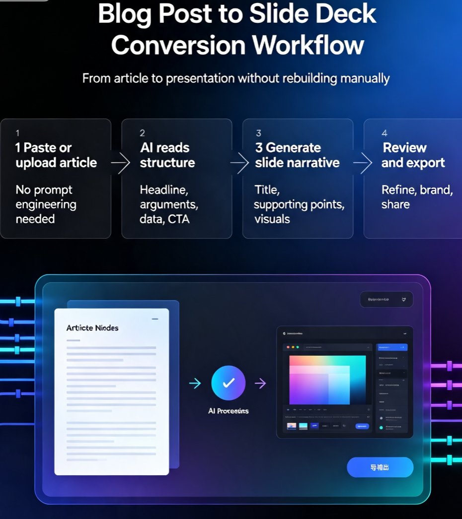 How to Turn a Blog Post into a Slide Deck with Zendeck's AI