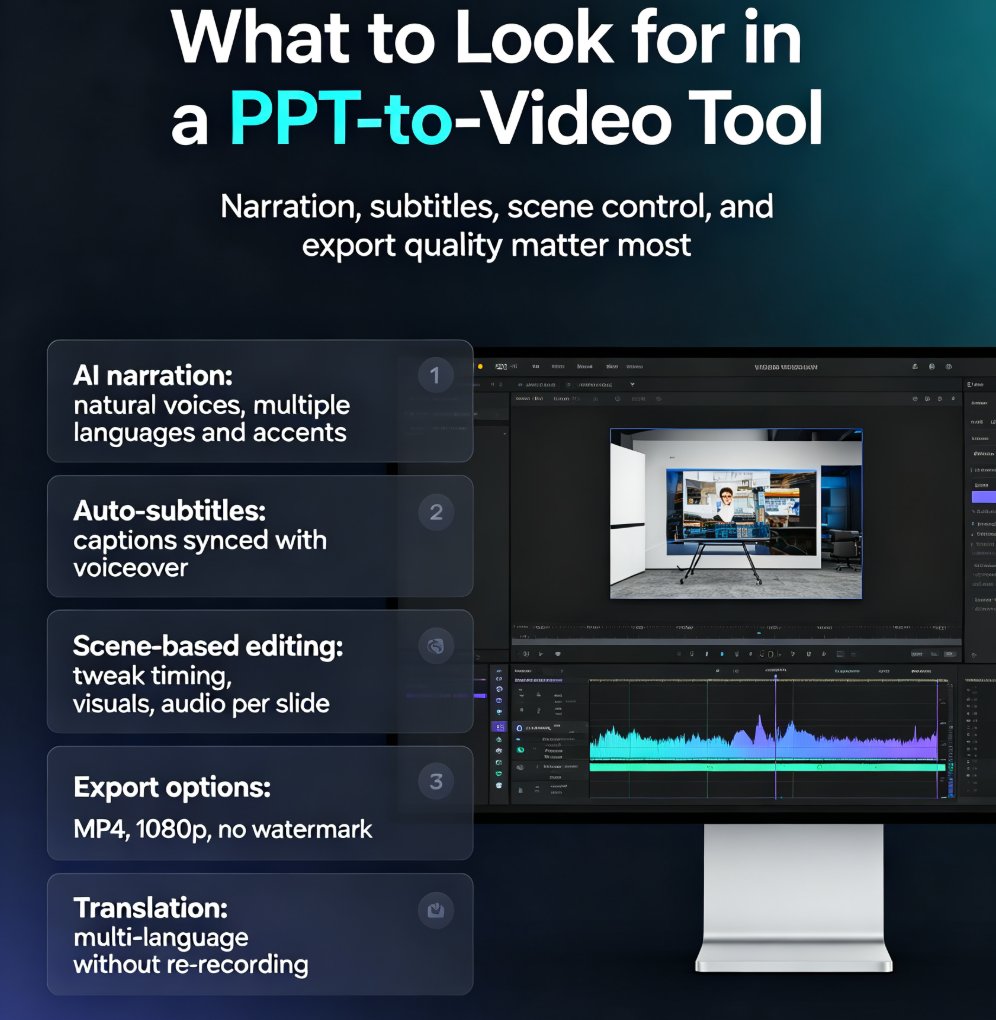 PPT to Video 2026: Narration and Auto-Subtitles Become Table Stakes