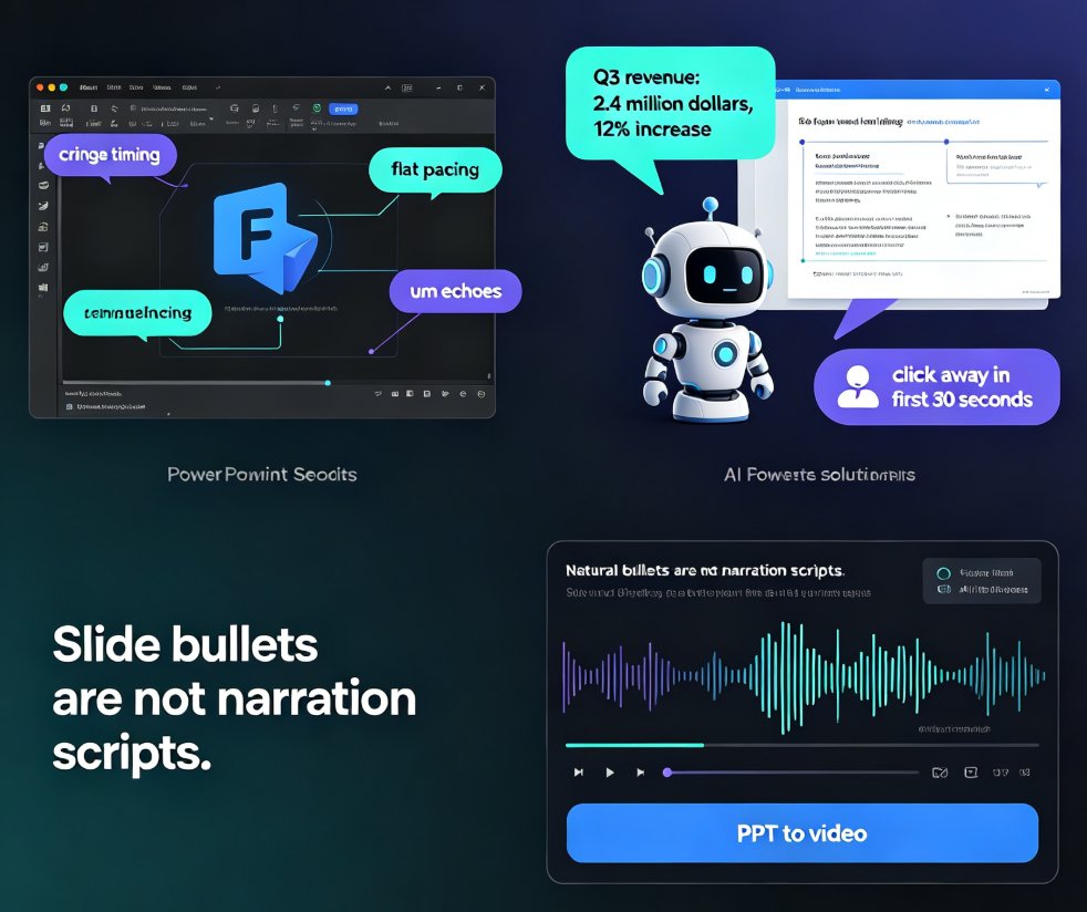 Robotic Narration? Zendeck's PPT-to-Video AI Voiceover & Subtitles